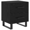 vidaXL Cabinet de chevet Ch&ecirc;ne noir 40 x 35 x 47,5 cm
