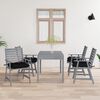 vidaXL Chaises &agrave; manger d'ext&eacute;rieur et coussins lot de 4 Acacia massif