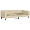 vidaXL Lit de repos sans matelas cr&egrave;me 80x200 cm tissu