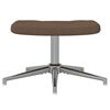 vidaXL Chaise de relaxation avec tabouret Marron Tissu