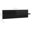 vidaXL &Eacute;tag&egrave;res murales 2 pcs noir brillant bois d'ing&eacute;nierie