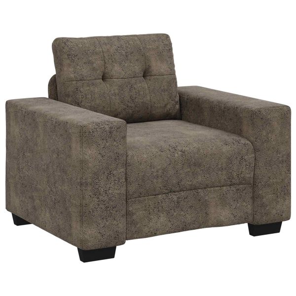 vidaXL Canap&eacute; 3 pcs Gris fonc&eacute; 221 x 80 x 80 cm Tissu en lin m&eacute;lang&eacute;
