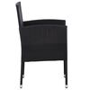 vidaXL Ensemble &agrave; manger de jardin 7 pcs noir r&eacute;sine tress&eacute;e et acier