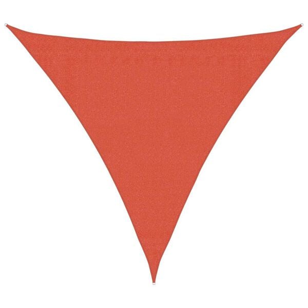 vidaXL Voile d'ombrage 160 g/m&sup2; triangulaire terre cuite PEHD