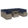 vidaXL Ensemble de canap&eacute; de jardin 10 pcs avec coussins gris