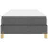 vidaXL Lit &agrave; ressorts avec matelas Gris fonc&eacute; 100 x 200 cm tissu