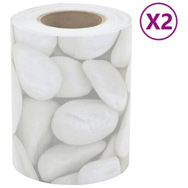 vidaXL &Eacute;crans d'intimit&eacute;s de jardin 2 pcs aspect gravier de marbre PVC