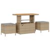 vidaXL Ensemble de canap&eacute; de jardin 10 pcs Beige Poly rotin