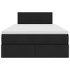 vidaXL Lit avec rangement et LED Noir 120 x 200 cm Polyester