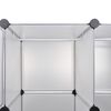 vidaXL Cabinet modulable avec 18 compartiments blanc 37x146x180,5 cm