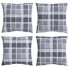 vidaXL Coussin d'ext&eacute;rieur 4 pcs Carreaux Grisel 50 x 50 cm Tissu