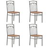 vidaXL Chaises &agrave; manger lot de 4 marron MDF