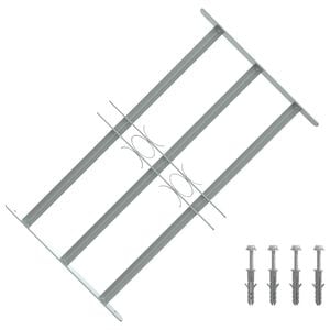 vidaXL Grilles de fen&ecirc;tres 500-650 mm Acier galvanis&eacute; Argent&eacute;