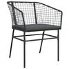 vidaXL Ensemble de salle &agrave; manger pour jardin 5 pcs Noir polyrotin