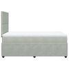 vidaXL Sommier &agrave; lattes de lit et matelas Gris clair 120x200cm Velours