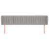 vidaXL T&ecirc;te de lit avec oreilles Gris clair 183x23x78/88 cm Tissu