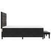 vidaXL Lit &agrave; ressorts avec matelas Noir 140 x 190 cm Velours