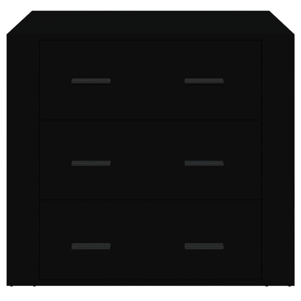 vidaXL Buffet Noir 80x33x70 cm Bois d'ingénierie