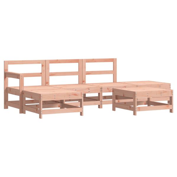 vidaXL Salon de jardin 6 pcs avec coussins bois massif Douglas