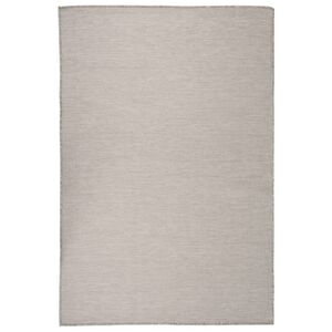 vidaXL Tapis &agrave; tissage plat d'ext&eacute;rieur 120x170 cm gris clair