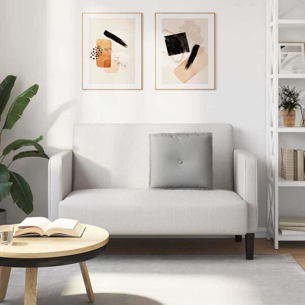 vidaXL Coussin de Dos Gris nuage 50 x 19 x 45 cm tissu