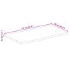 vidaXL Dessus de table &agrave; bord vivant 110x60x3,8cm bois massif manguier