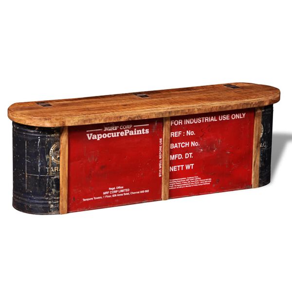 vidaXL Banc de rangement Bois de r&eacute;cup&eacute;ration solide