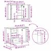 vidaXL Ensemble de mobilier de salle de bain 3 pcs Ch&ecirc;ne noir
