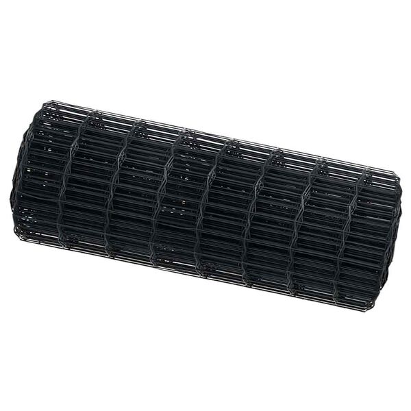 vidaXL Cl&ocirc;ture Euro Gris 0,6 x 25 m Fer rev&ecirc;tu de PVC