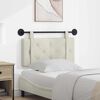 vidaXL T&ecirc;te de lit suspendue Cr&egrave;me 90 x 55 x 5 cm Velours