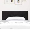 vidaXL T&ecirc;te de lit LED avec des lumi&egrave;res &agrave; LED Noir 80 cm Polyester