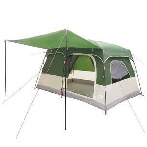 vidaXL Tente familiale 6 personne Vert Polyester