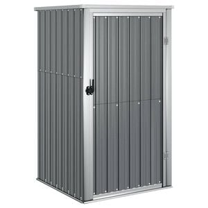 vidaXL Abri &agrave; outils de jardin gris 88x89x161 cm acier galvanis&eacute;