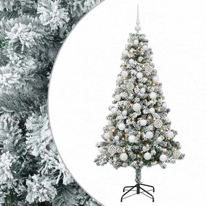 vidaXL Arbre de No&euml;l Artificiel avec Boule 120 cm 150 LED Blanc chaud