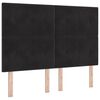 vidaXL T&ecirc;te de lit LED avec bandes LED Noir 144 cm Velours