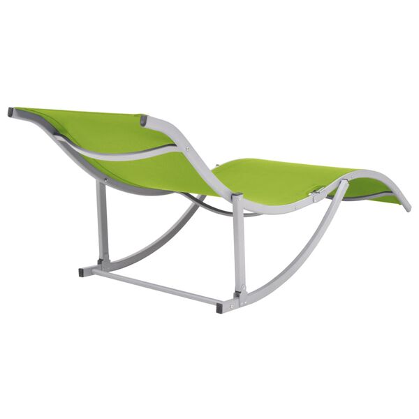 vidaXL Chaises longues pliables 2 pcs Vert Textilène