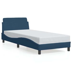 vidaXL Cadre de lit avec t&ecirc;te de lit Dover bleu 80x200 cm tissu