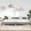 vidaXL Cadre de lit d'angle avec matelas 2 pcs Taupe tissu