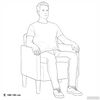 vidaXL Fauteuil avec accoudoirs jaune 54 cm velours