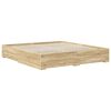 vidaXL Cadre de lit Ch&ecirc;ne Sonoma 200 x 200 cm Bois d'ing&eacute;nierie