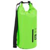 vidaXL Sac sec avec fermeture &eacute;clair Vert 20 L PVC