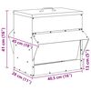 vidaXL Mangeoire pour poules Argent 40,5 x 45 x 41 cm Acier galvanis&eacute;