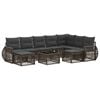vidaXL Ensemble de canap&eacute; de jardin 10 pc Gris polyrotin