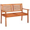 vidaXL Banc de jardin 2 places 120 cm Bois d'eucalyptus solide