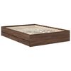 vidaXL Cadre de lit Ch&ecirc;ne brun 135 x 190 cm Bois Ing&eacute;nierie