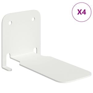 vidaXL &Eacute;tag&egrave;re Flottante Invisible Montage mural 4 pc Blanc