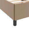 vidaXL Cadre de lit avec matelas Cappuccino 100 x 200 cm tissu