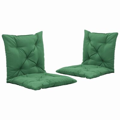 vidaXL Coussins de chaise pivotante 2 pcs Vert 50 cm