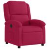 vidaXL Fauteuil inclinable rouge bordeaux velours