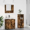 vidaXL Ensemble de mobilier de salle de bain 3 pcs Ch&ecirc;ne fum&eacute;
